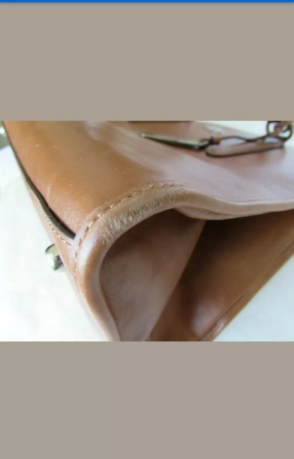 Coach 33545 Smooth Leather Crosby Carryall SV Saddle Brown Satchel Bag 07024935 - Image 4