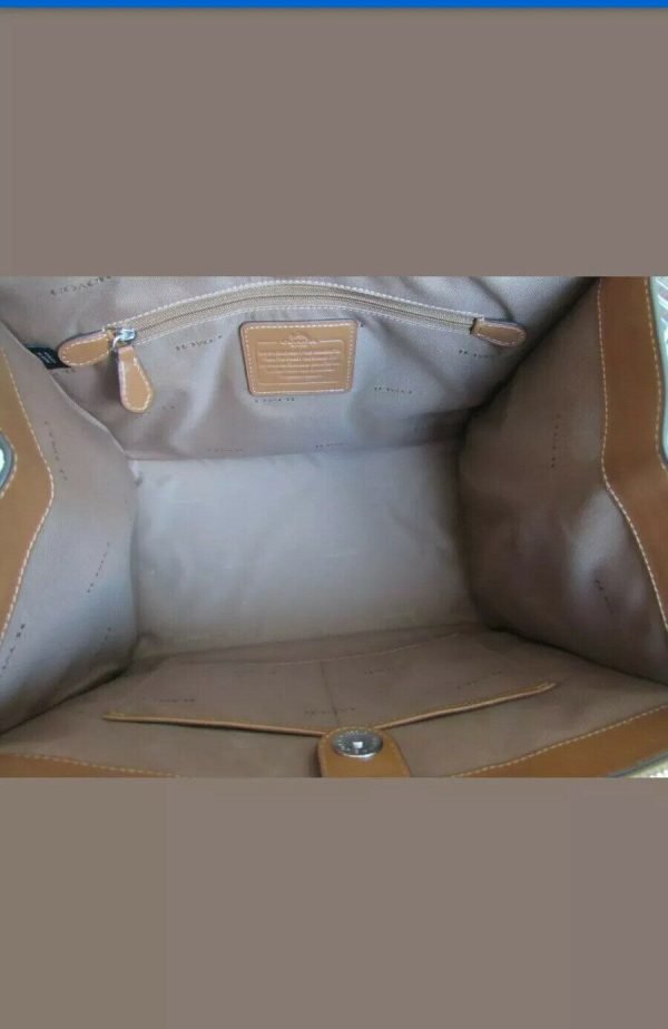 Coach 33545 Smooth Leather Crosby Carryall SV Saddle Brown Satchel Bag 07024935 - Image 5