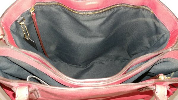 Coach -The Borough Bag In Retro Glove Tan Leather GDCLASSIC VERMILLION $598 - Image 3
