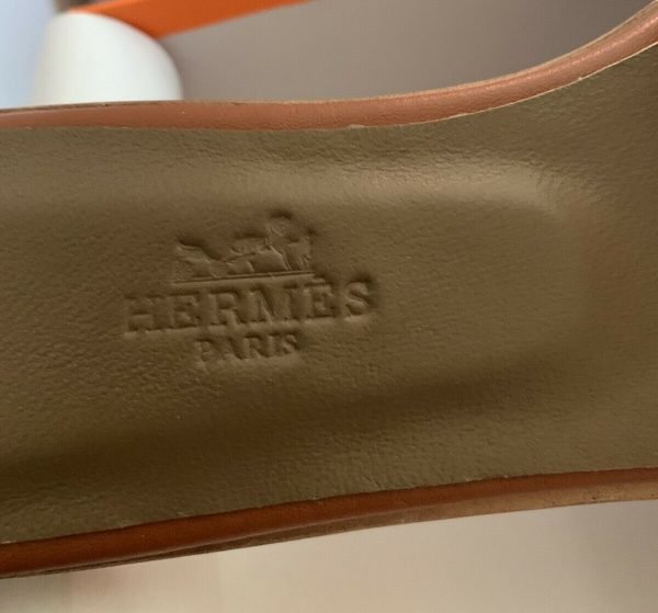 AUTHENTIC Hermès Aloha Rubber Sandal Box Dust Bag ,Brown Size 40 - Image 10