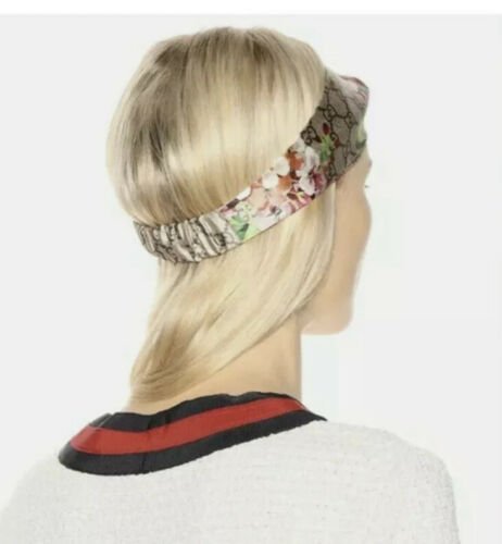 Authentic Gucci HEADBAND Hairband GG Logo Silk 100% Stretch Brand New With Tags - Image 4