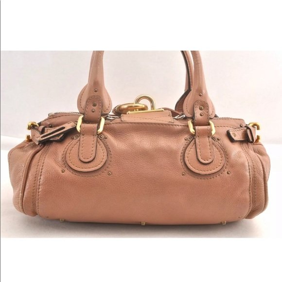 Authentic Chloe Paddington Handbag Leather Pink - Image 6