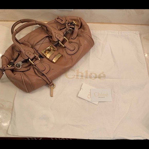 Authentic Chloe Paddington Handbag Leather Pink - Image 10