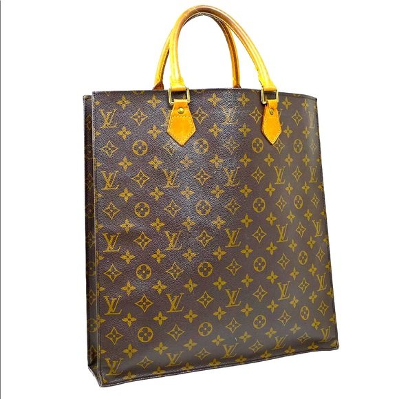 LOUIS VUITTON SAC PLAT HAND TOTE BAG MONOGRAM