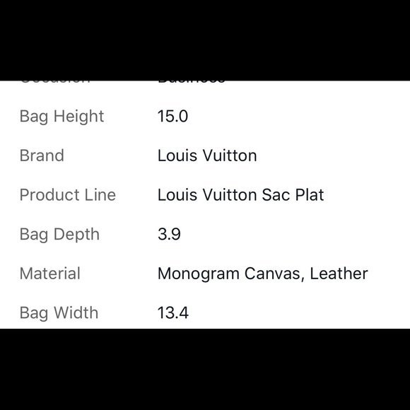 LOUIS VUITTON SAC PLAT HAND TOTE BAG MONOGRAM - Image 3